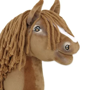 Alternative view of helle Kastanie mit Blesse | Premium Steckenpferd | Größe A4