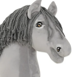 Alternative view of graues Pferd mit grauer Mähne | Premium Steckenpferd | Größe A3