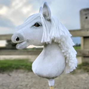 Alternative view of weißes Pferd | Premium Steckenpferd | Größe A3