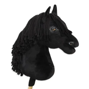 schwarzes Pferd | Premium Steckenpferd | Größe A3