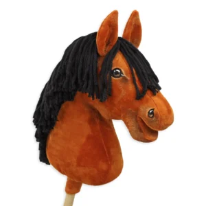 hellbraunes Pferd | Premium Steckenpferd | Größe A3