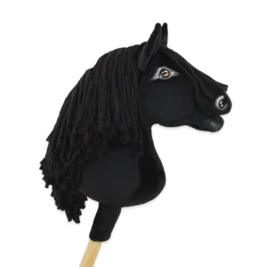 schwarzes Pferd | Premium Steckenpferd | Größe A4