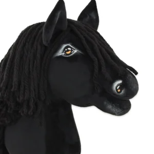 Alternative view of schwarzes Pferd | Premium Steckenpferd | Größe A4