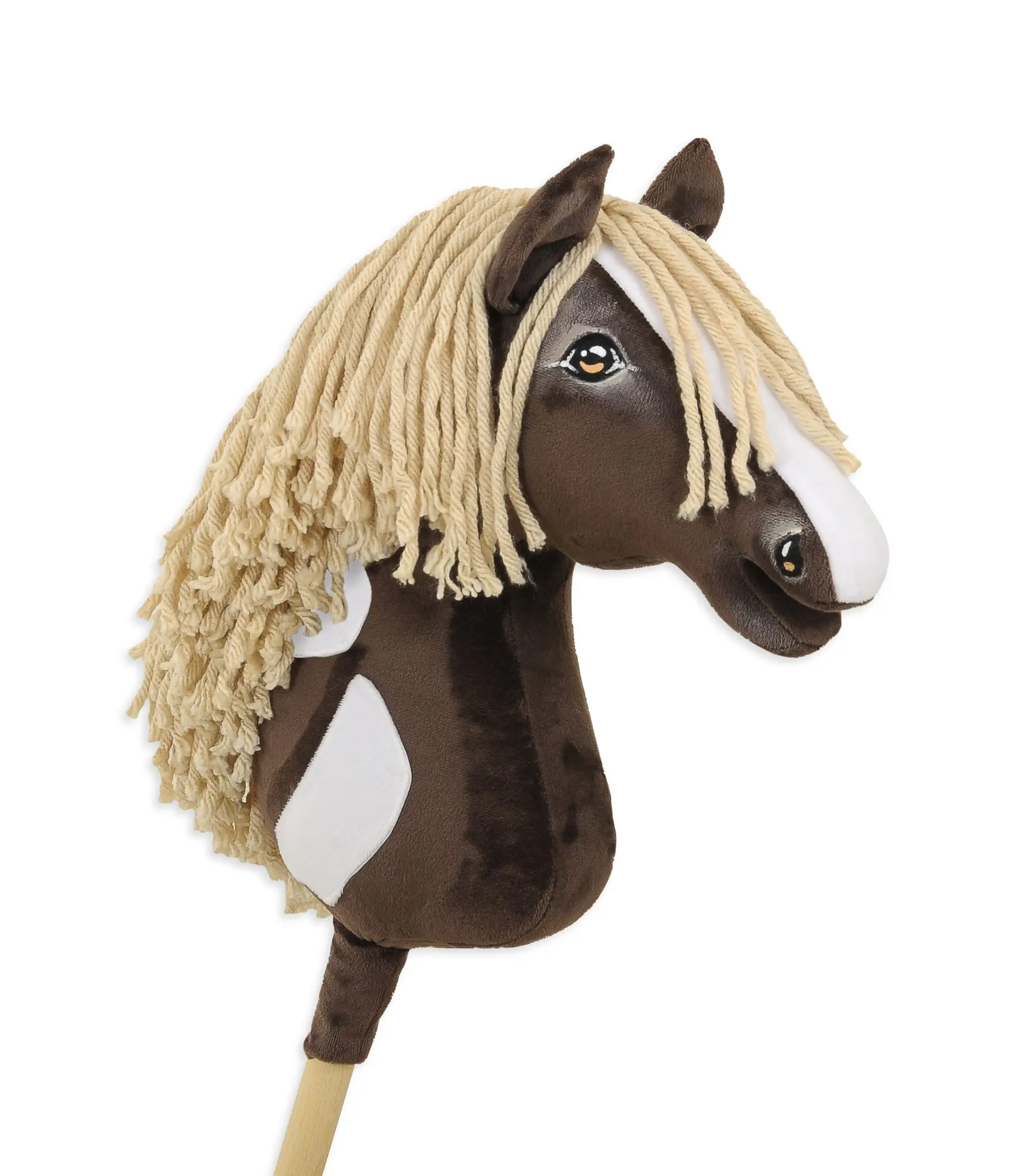 braunes Westernpferd | Premium Steckenpferd | Größe A3