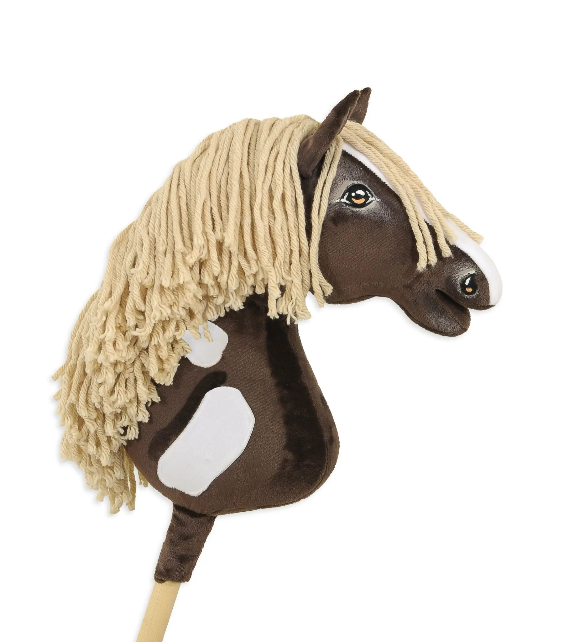 braunes Westernpferd | Premium Steckenpferd | Größe A3 – Bild 3