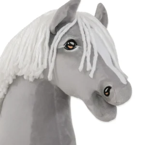 Alternative view of graues Pferd mit Blesse | Premium Steckenpferd | Größe A3