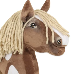 Alternative view of braunes Westernpferd mit beiger Mähne | Premium Steckenpferd | Größe A4