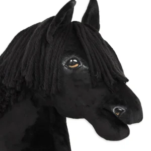 Alternative view of schwarzes Pferd | Premium Steckenpferd | Größe A3