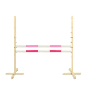 Set Springhindernis | 2x Stange | Breite 120 cm | Hellrosa und Pink