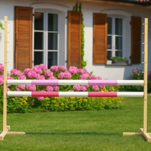 Alternative view of Set Springhindernis | 2x Stange | Breite 120 cm | Hellrosa und Pink
