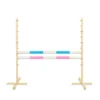 Set Springhindernis | 2x Stange | Breite 120 cm | Hellblau und Hellrosa