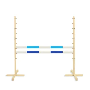 Set Springhindernis | 2x Stange | Breite 120 cm | Hellblau und Blau