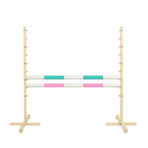 Set Springhindernis | 2x Stange | Breite 120 cm | Minze und Hellrosa