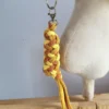 geflochtener Anbinder für Steckenpferde | Gelb - Senfgelb - Terracotta