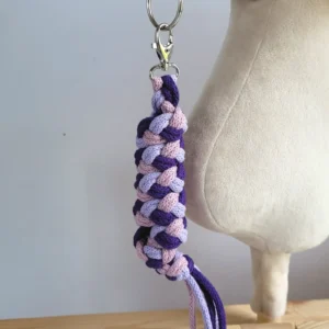 geflochtener Anbinder für Steckenpferde | Violett - Dunkellila - Lavendel