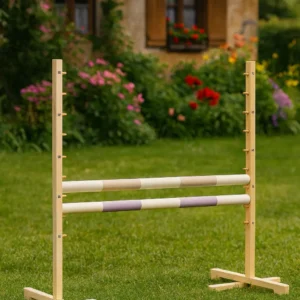 Alternative view of Set Springhindernis | 2x Stange | Breite 120 cm | Beige und Hellrosa