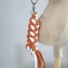 geflochtener Anbinder für Steckenpferde | Ginger und Weiß