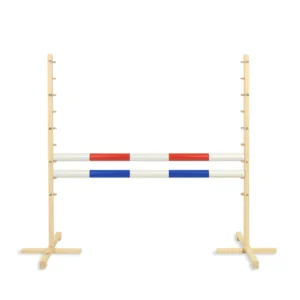 Set Springhindernis | 2x Stange | Breite 120 cm | Rot und Blau