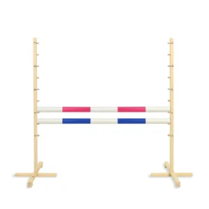 Set Springhindernis | 2x Stange | Breite 120 cm | Pink und Blau