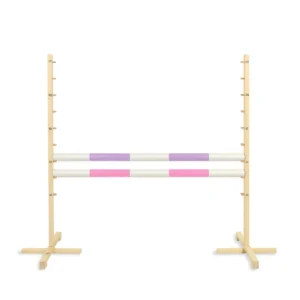 Set Springhindernis | 2x Stange | Breite 120 cm | Lila und Hellrosa