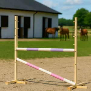 Alternative view of Set Springhindernis | 2x Stange | Breite 120 cm | Lila und Hellrosa